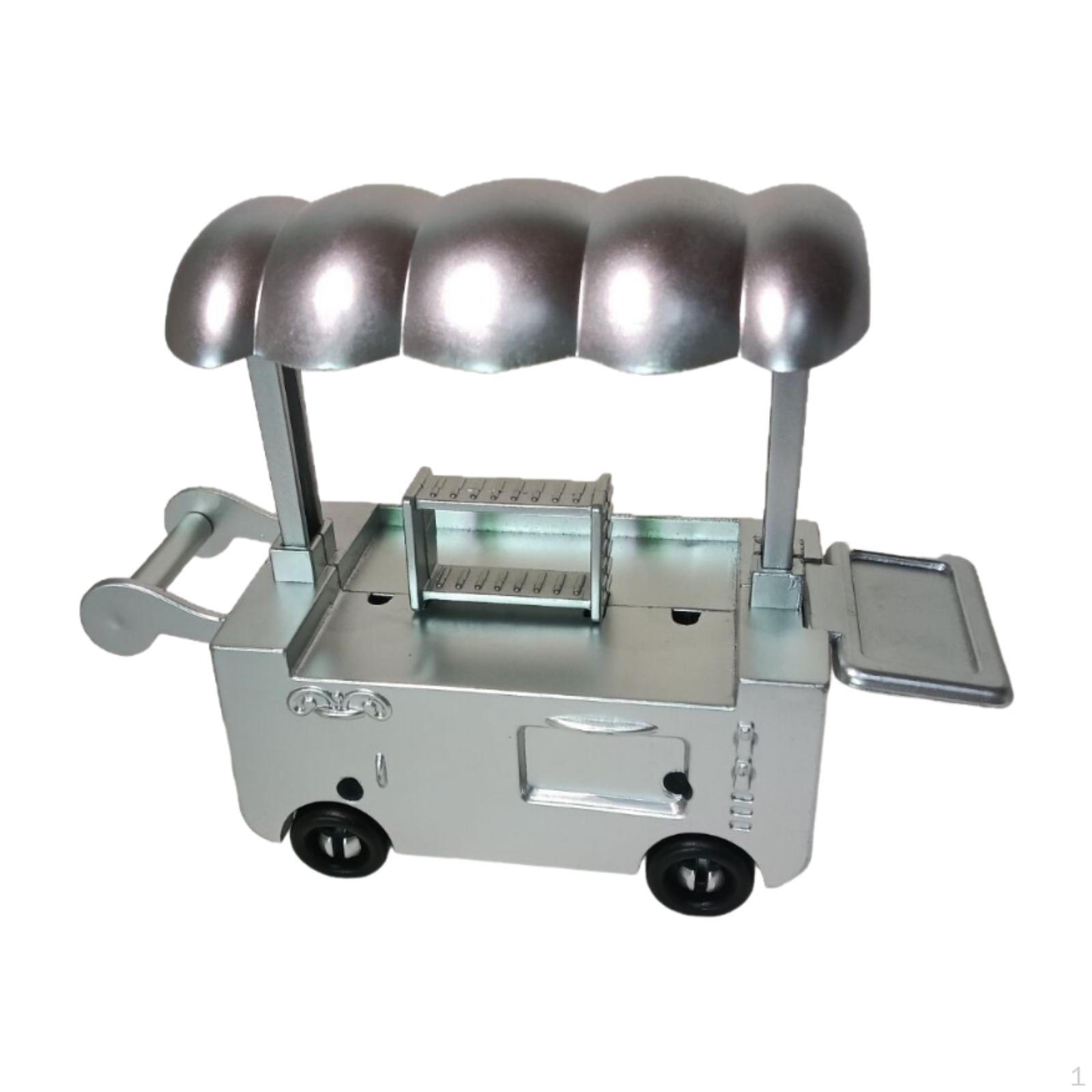 

Miniature BBQ Cart,Simulation,Photo Props,Decoration,Mini Barbecue Cart Model for Micro Landscape