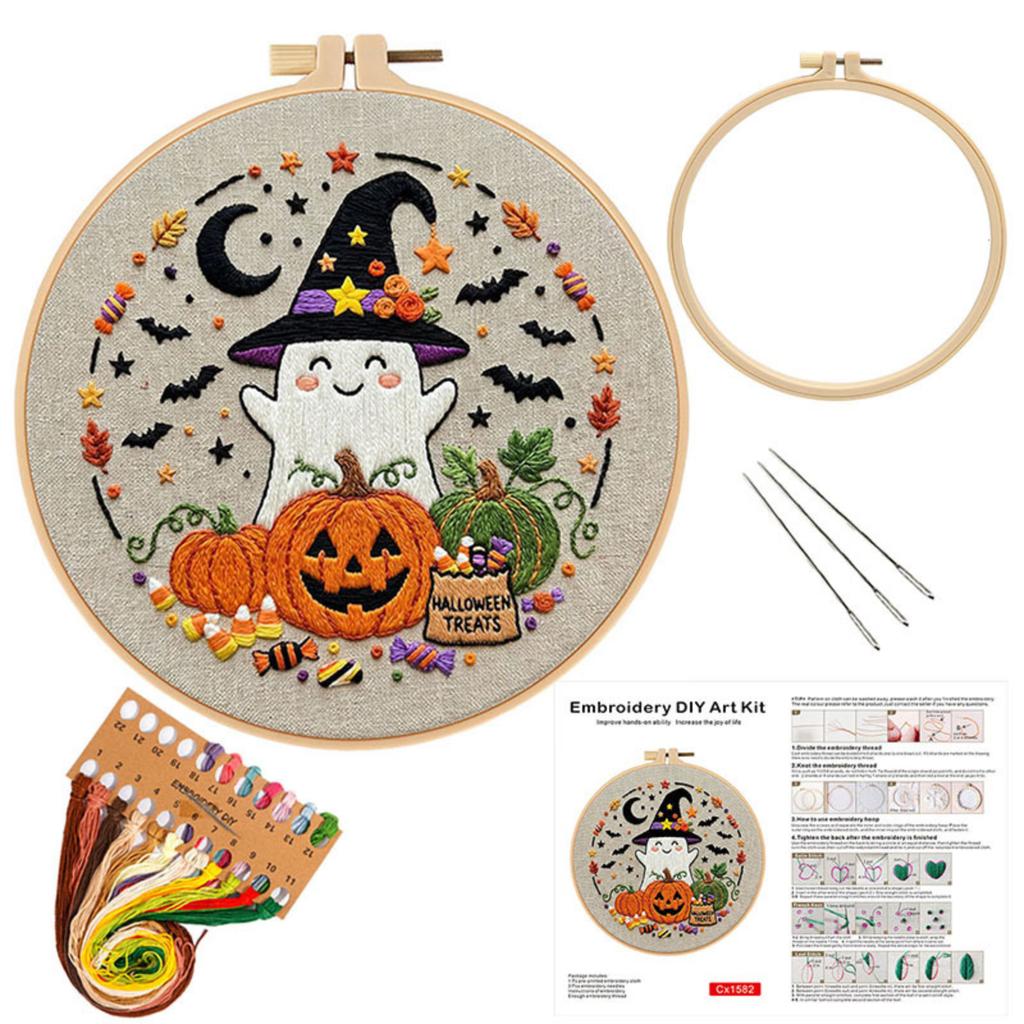 Halloween Embroidery Kit for DIY Home Decor