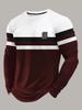 Essential Striped Long-sleeve T-shirt with Small Logo, Casual and Versatile Daily Wear.