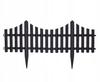 Garten Palisade Kunststoff Rand Zaun Schwarz 32x60cm 1Stk