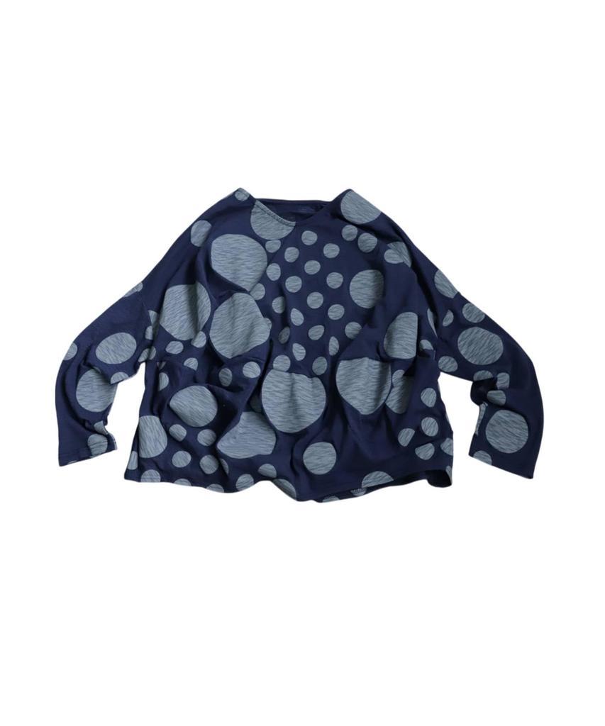 Antiqua Dotted Asymmetrical One Size Blue Women's Top, PA-03780, 32,