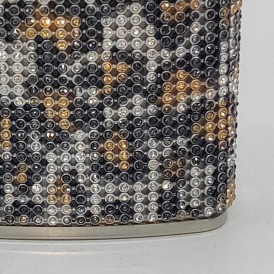 180ml Rhinestone Studded Hip Flask Leak-proof 304 Stainless Steel Reusable Anti-drop Wine Flask