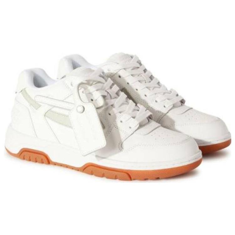 (WMNS) Off-White Out Of Office Low-Top Sneaker 'White Brown' Women's OWIA259F23LEA0030152