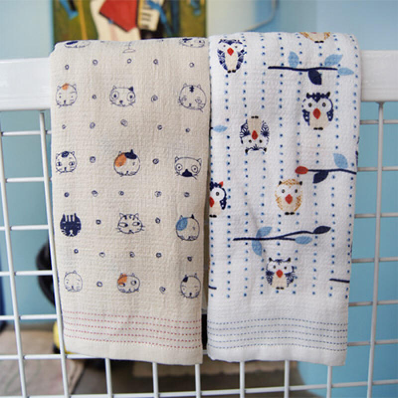 Kontex towel 2 types Owl - White