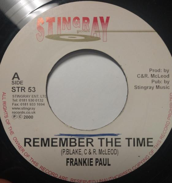 

7inch Record FRANKIE PAUL Remember The Time STR53 Stingray Record 2000 Jamaica Reggae Ska Dub Used