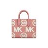 Michael Kors MK Mirella Borsa Tote in Pelle con Stampa Logo a Lettere Chiusura con Cerniera Donna Rosa 35F3G7ZC5L-664