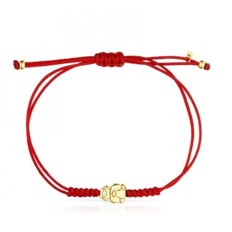 

tous Chinese New Year Bracelet in Gold and Red Cord/918431010 FREE
