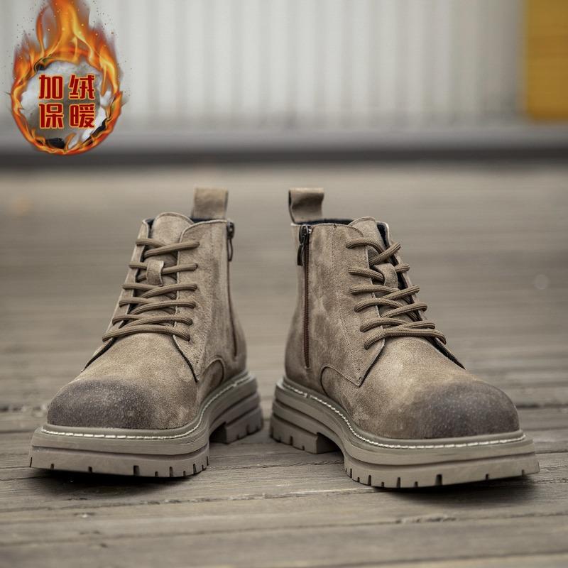 

Ретро ботинки Мартин мужские новые осенне-зимние хлопковые кожаные рабочие ботинки мужские на толстой подошве кожаные шлепанцы 44