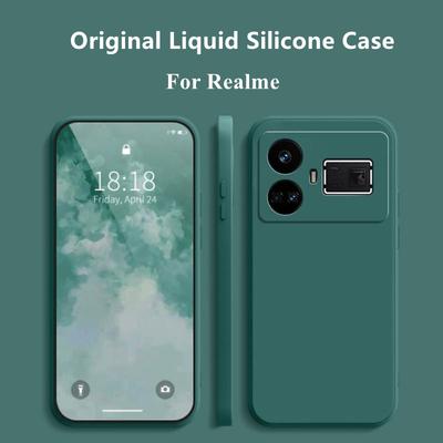 Realme GT5 Tok Realme GT5 GT3 Realme GT Neo 5 3 3T Fedél Coque Funda Puha Eredeti Folyékony Szilikon Hátlap Lökhárító Realme GT5