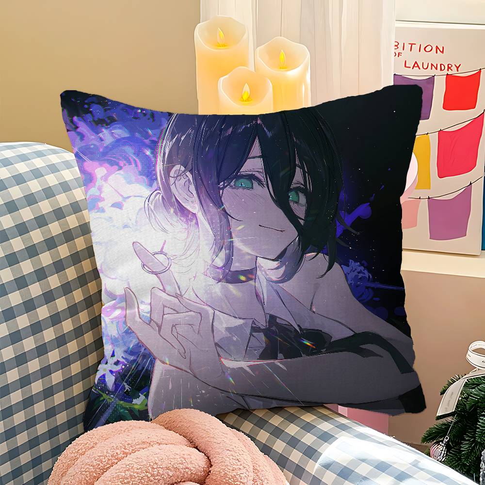 Anime Chainsaw Man Reze Arc Cushion Cover Car Throw Pillow Case For Sofa Car Christmas Gift 40x40cm 45x45cm