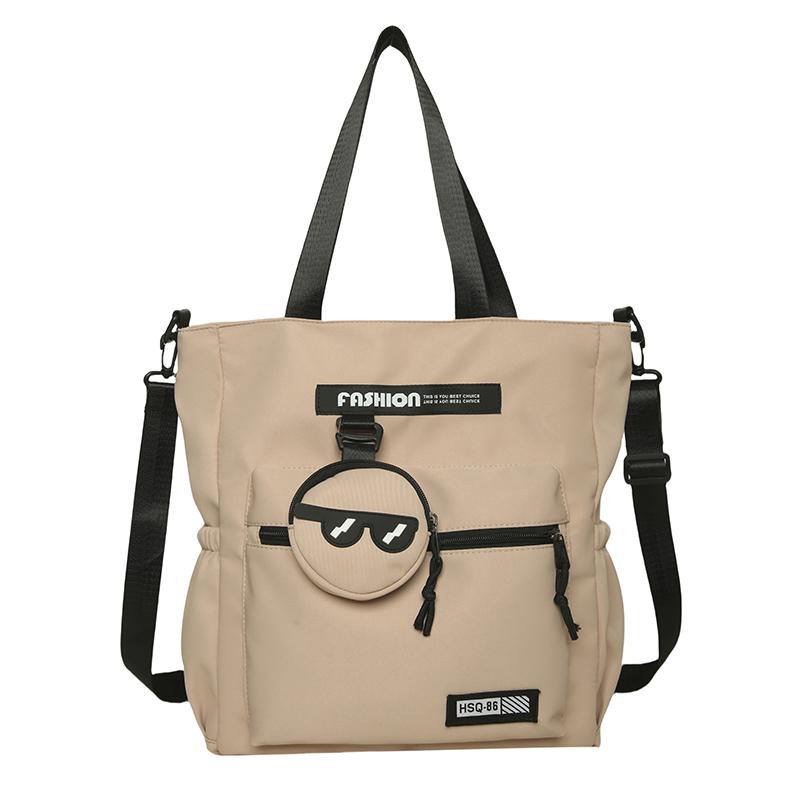 Large Capacity Bag Female Commuter Tote Bag Student Class Crossbody Bag Men's Nylon Bag