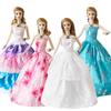 30cm Doll Clothes Wedding Dress Princess Tail Skirt Evening Dress Girl Toy Half-covered Big Skirt