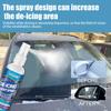 Car Window Snow and Ice Removal Spray – Suitable for Rearview Mirrors/Windows/Doors In Winter – Quickly Removes Frost and Melts Snow, Prevents Fre