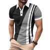 Herren Casual Poloshirt mit vielseitigen Kragenknöpfen T-Shirt
