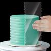 2pcs Acrylic Cake Scraper Set Decorating Contour Stripe Cake Comb Saw Tooth Smoother Buttercream Frosting Scraper Cake Tools