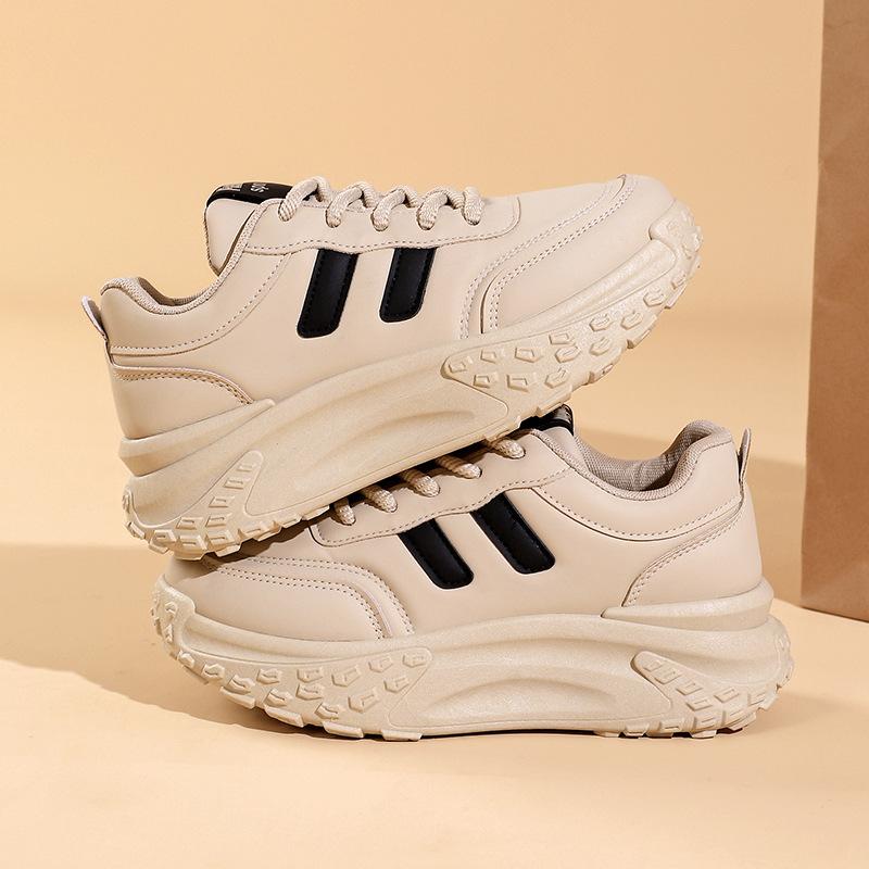 

Маленькие белые туфли женские весенние новые студенческие женские туфли спортивная обувь Ins кроссовки для бега на платформе папины туфли 36