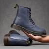 Martin boots retro pracovní boty 8-dílné motorkářské boty pánská obuv vysoké hnědá kůže neformální 1460