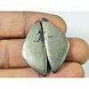 45 Cent. Natürliches Appach Gold Pyrit Paar ausgefallener Cabochon Lose Edelstein 13X33MM SK-2133