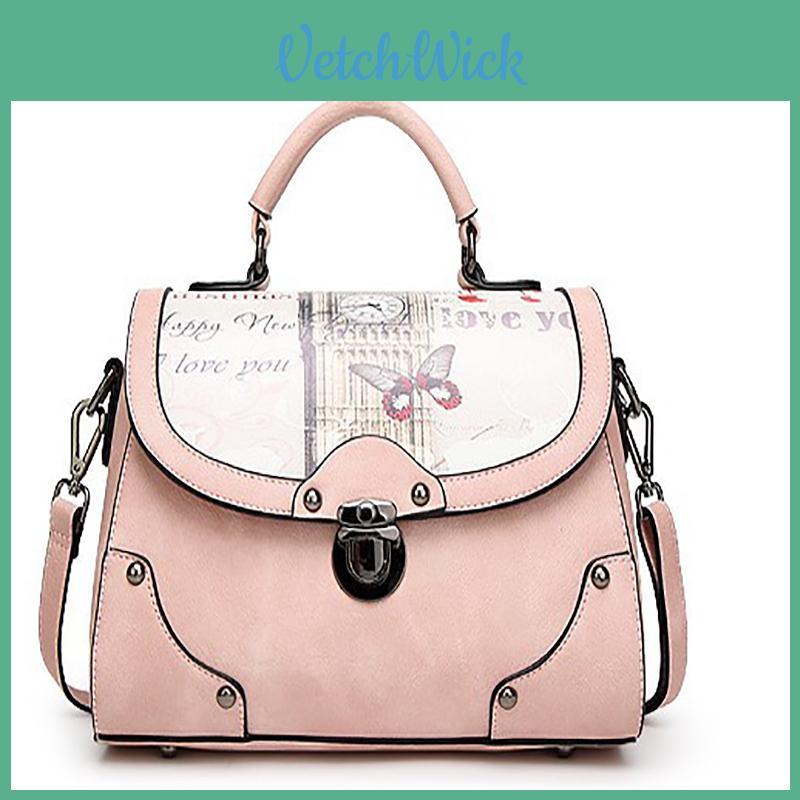 Luxurious European And American Fashion Large Handbag Shoulder Bag With Retro Printing