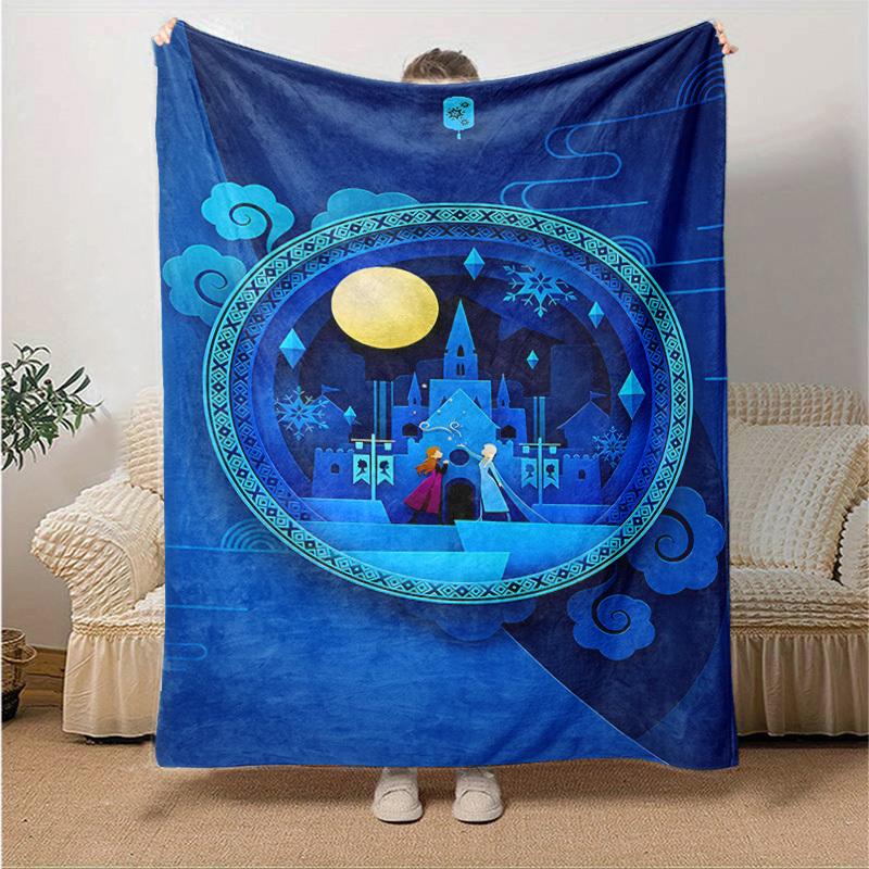 1pc. Winter Wonderland Fantasy Castle Design Blanket, Perfect for Home, Office, or Outdoor Use, Ideal Gift for All Ages