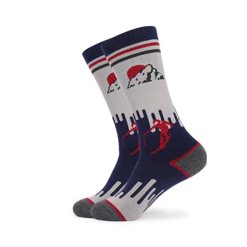 Unisex Quick-Dry Wool Ski Socks for Children and Adults - Warm, Long, and Ideal for Outdoor Sports