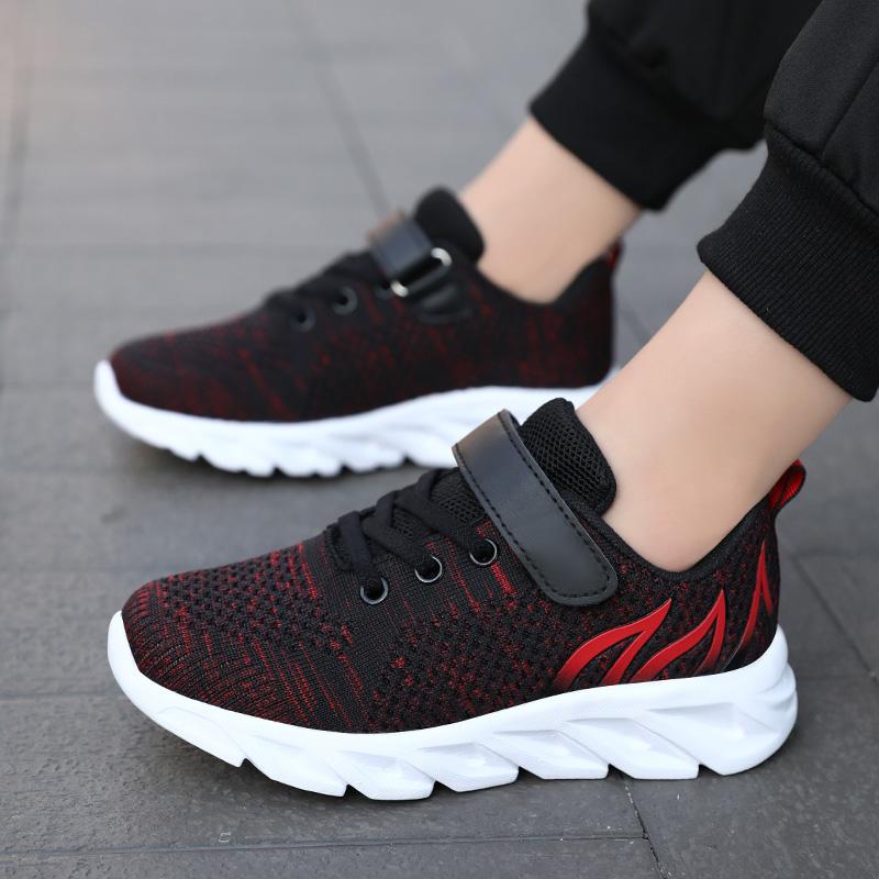 Fashion Boys Girls Sneakers Leather Soft Soled Children Outdoor School Walking Shoes Anti Slip Wear Resistant Kids Running Shoes