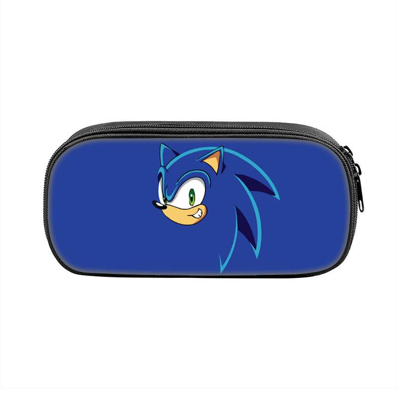 Sonic Cartoon Character Printed Student Single Layer Stationery Storage Bag For School And Gift
