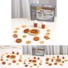 Funny Wooden Simulation Afternoon Tea And Cookie Coffee Children Toy Set For Interactive Learning