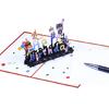 Creative 3D Birthday Card Beautiful 3D Cats Decorated Birthday Card Colorful Print Birthday Greeting Card