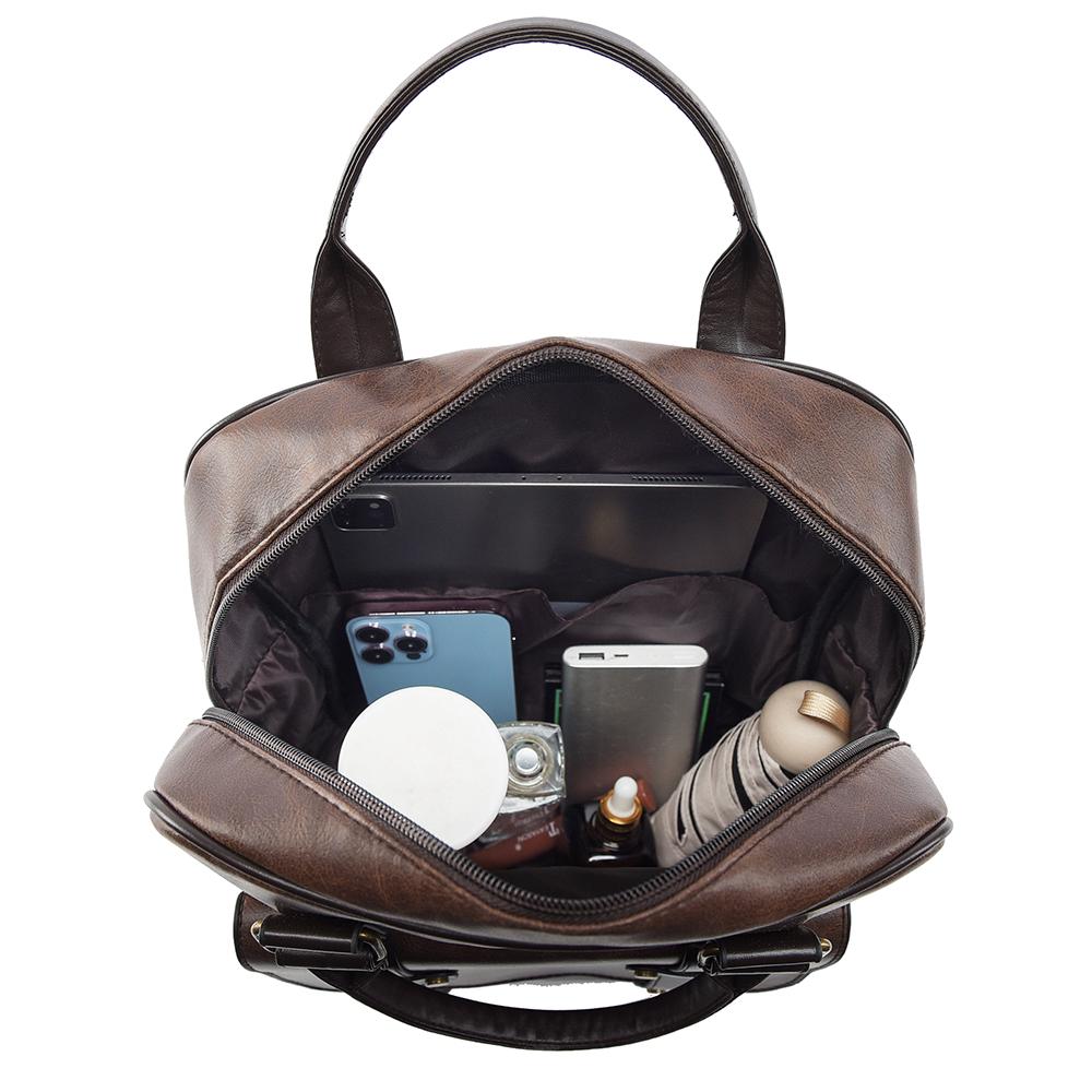 Retro Women's Backpack PU Large Capacity Backpack