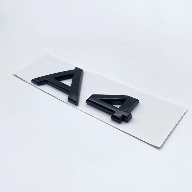 2026 3D Chrome Glossy Black ABS TDI TFSI Car Rear Emblem Sticker for Audi A1 A3 A4 A5 A6 A6L A7 A8 S3 S6 Q3 Q5 Q7 TT S RS