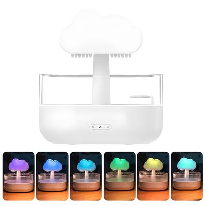 Rain Cloud zvlhčovač odkapávání vody 7 měnících se barev LED světlo Automatické vypnutí 2 režimy 200 ml