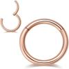1 Pezzo Acciaio Chirurgico Tornito Clicker Naso Clicker 16G 18G Piercing Setto Clicker Orecchio Cartilagine Orecchino Helix Setto Clicker Anello
