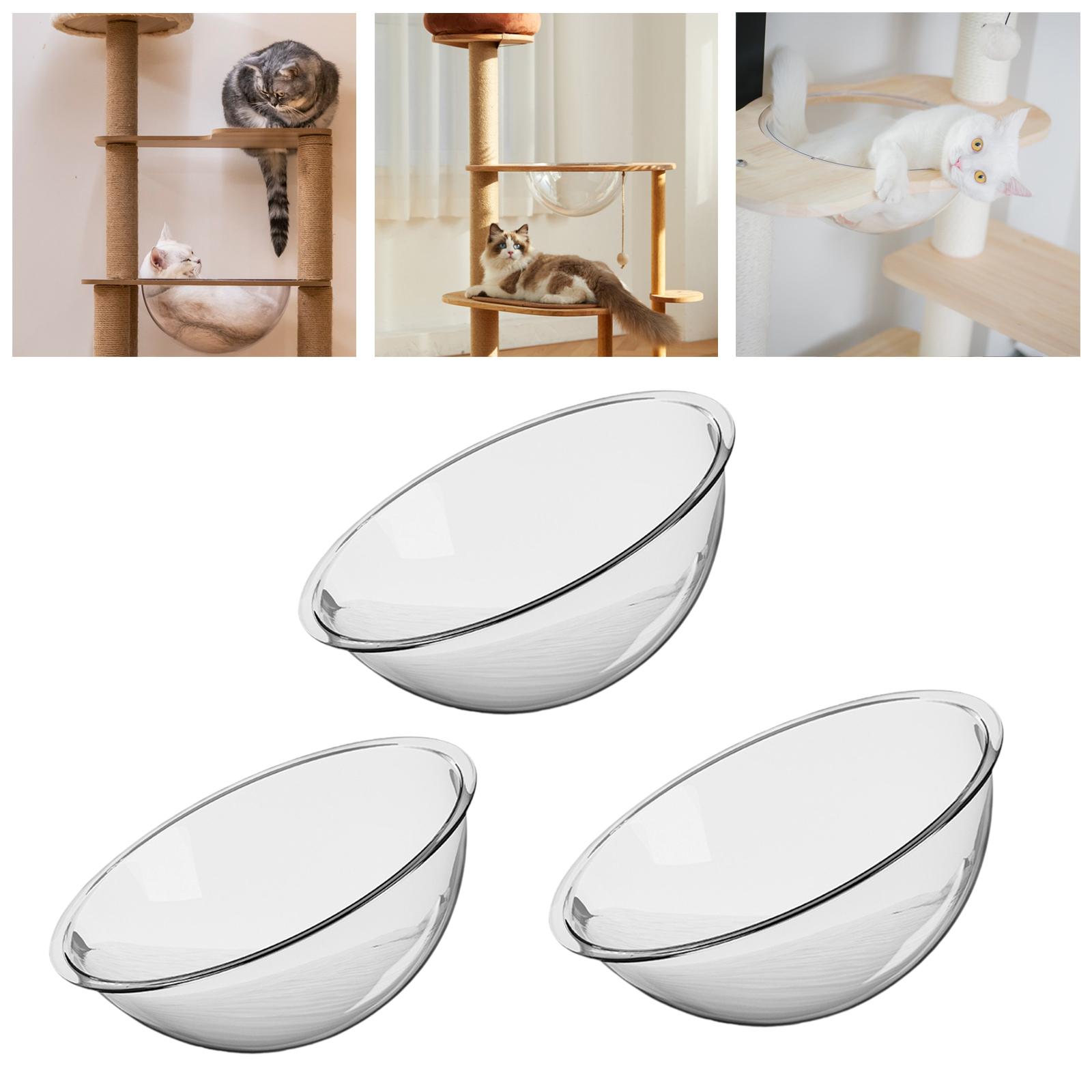 

Clear Capsule Cat Bed Transparent Cat House Universal Activity Centre Kitten Nest Capsule Dome Cover for Lounging Cats Kitten Diameter 32cm