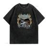 Vintage Retro Biker  Panama City Beach Rally Week Motorcycle Rider Flame Print Casual T Shirt vintage Washed graphic Soft