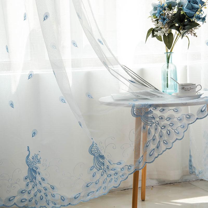 2pcs floral blanco bordado neto cortina de tul ventana gasa Sheer habitación Inicio-White 2pcs floral blanco bordado neto cortina de tul ventana gasa Sheer habitación Inicio-White