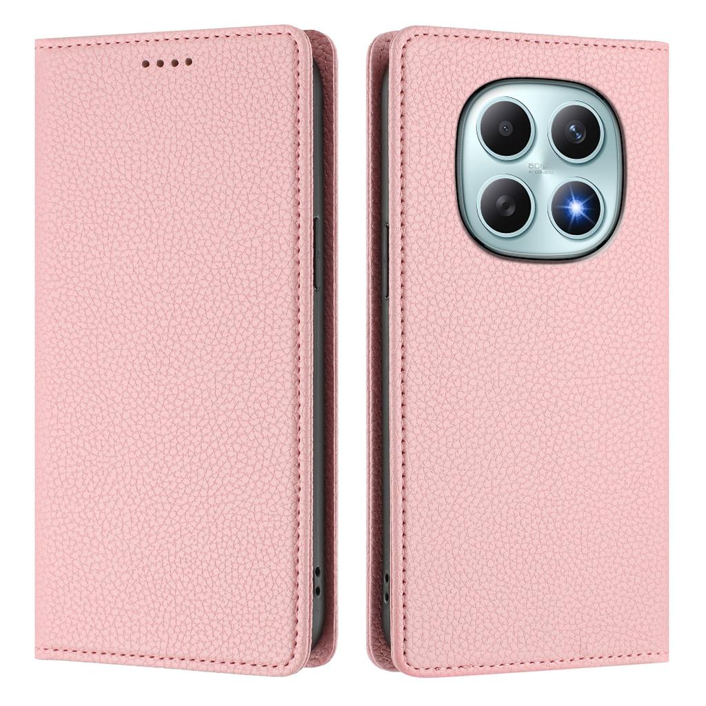 Pro Xiaomi Poco M8 5G/Redmi Note 15 5G (Globální) Peněženkové pouzdro s blokováním RFID, kožený mobilní kryt s texturou litchi
