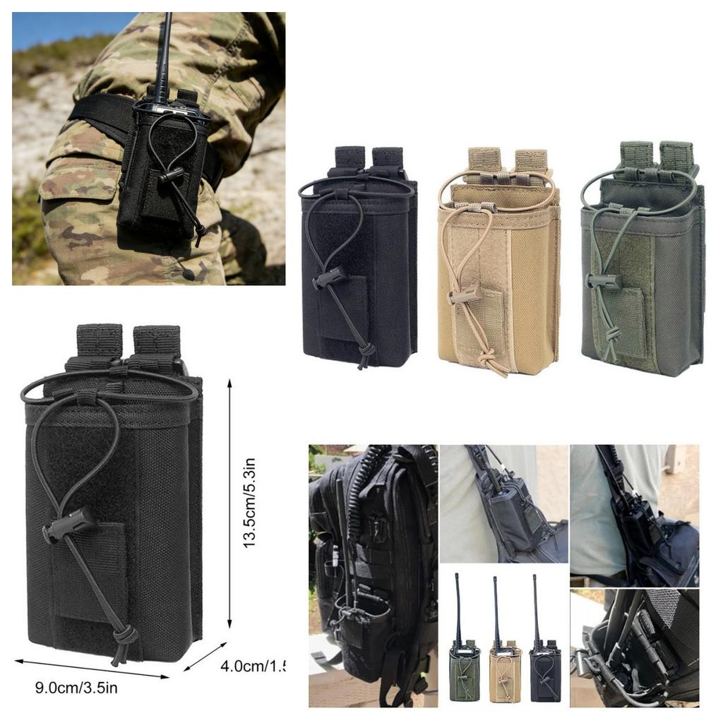 6 Style Tactical Molle Radio Holder Portable Walkie Talkie Pouch Case Radios Holster Bag Camping Hunting Accessories