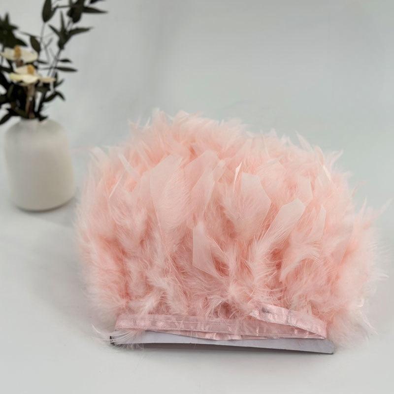 10-15cm Coffee Turkey Feather Trim Feathers Fringe Ribbon DIY Sewing Clothing Handwork Wedding Dress Crafts Party Decorations