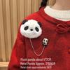 Adorable Red Panda Brooch: Cute Plush Backpack Pin for Students, Couples & Women - Perfect Birthday Gift