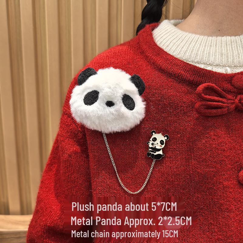 Adorable Red Panda Brooch: Cute Plush Backpack Pin for Students, Couples & Women - Perfect Birthday Gift