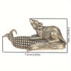 Vintage Brass Mouse & Corn Incense Holder, Nafu Copper Carved Craft, Letter Animal Theme, Versatile Decor For Any Room, No Power
