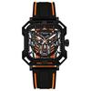 Fashion Automatic Mechanical Watch For Men Luxury Waterproof Men Watch Square Transparent Hollow Design Sports Wristwatches