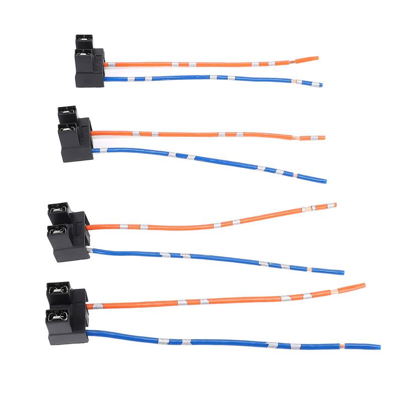 4pcs H7 Headlight Socket Wiring Harness DC12-24V Female Connector Wire Harness for H7 Female Head Halogen Bulb
