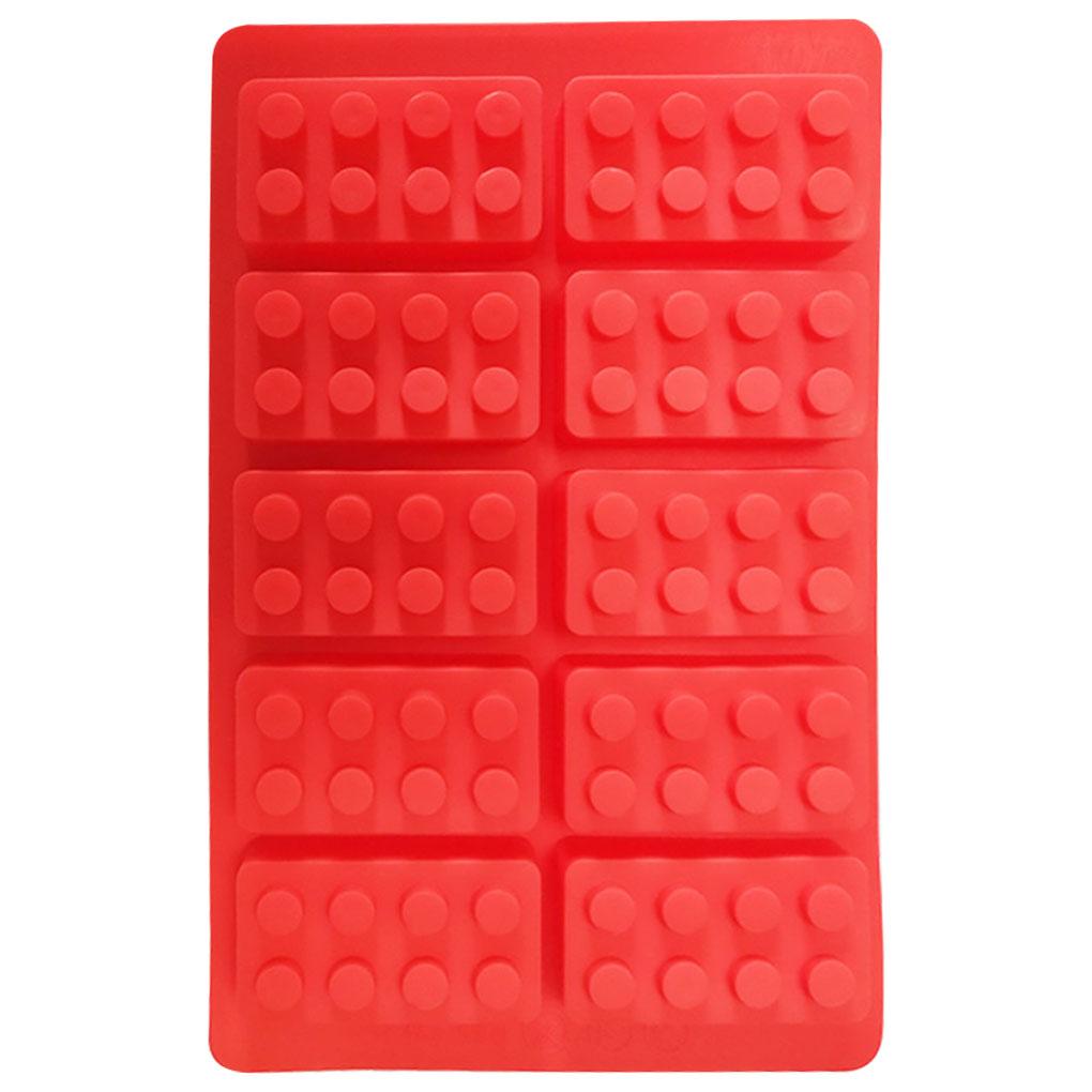 Byggeklosser Isbitform DIY Sjokoladeform Fondant Gelé Bakeform