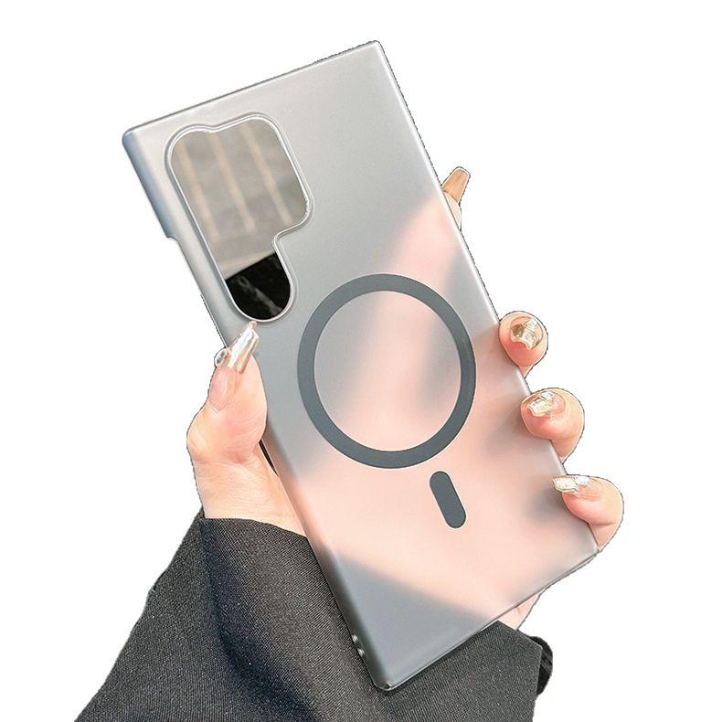Frosted Transparent Case Suitable for Samsung S25 Ultra Magnetic Phone Case S24plus Heat Dissipation Protective Case S23 Trendy