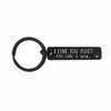 Stainless Steel 'I LOVE YOU MORE' Keychain Pendant - Valentine's Day Gift