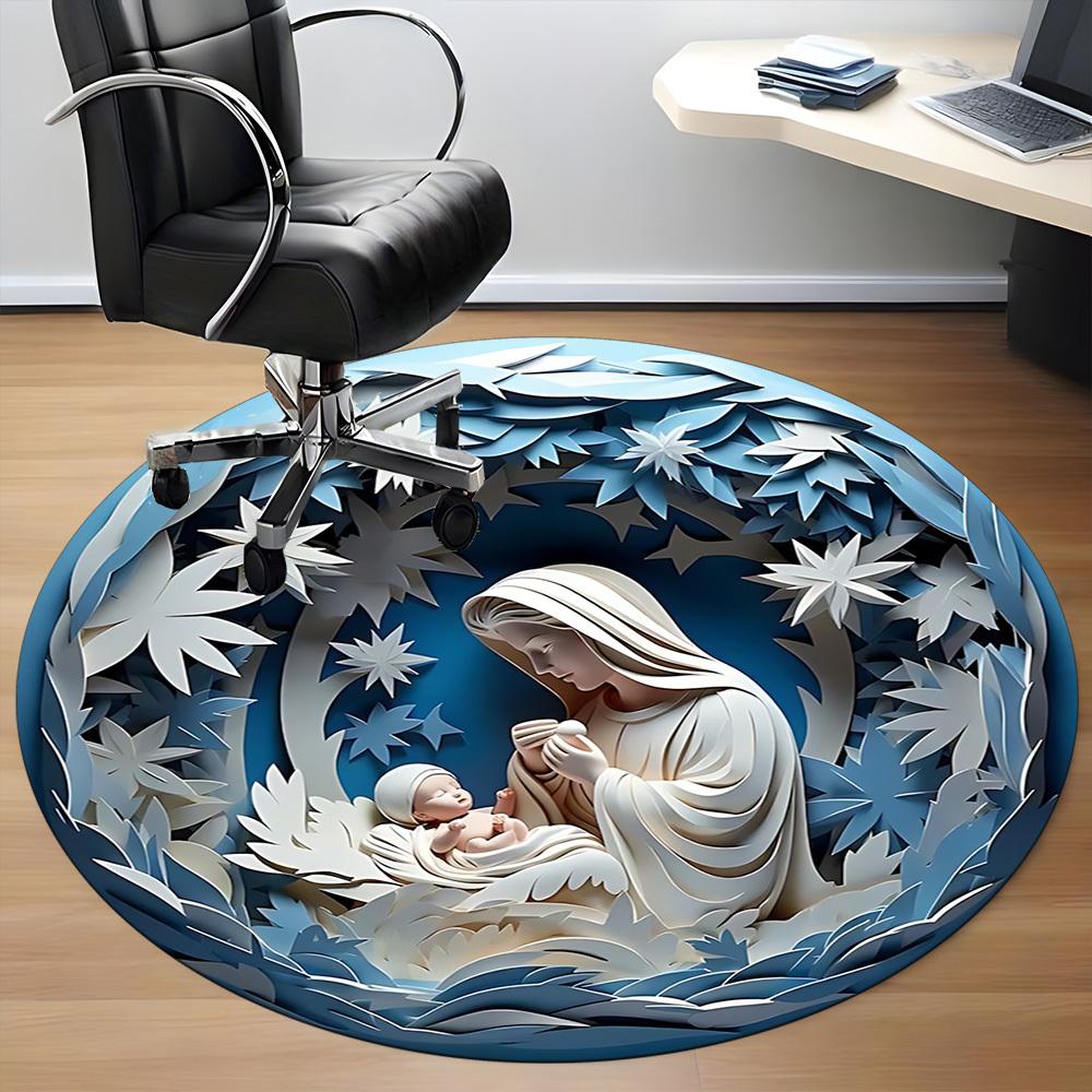 

1pc Mary Jesus Chair Carpet for Office, , Non-slip carpet, Very suitable for offices, farmhouses,Outdoor carpet yy251120098 80cm by 80cm