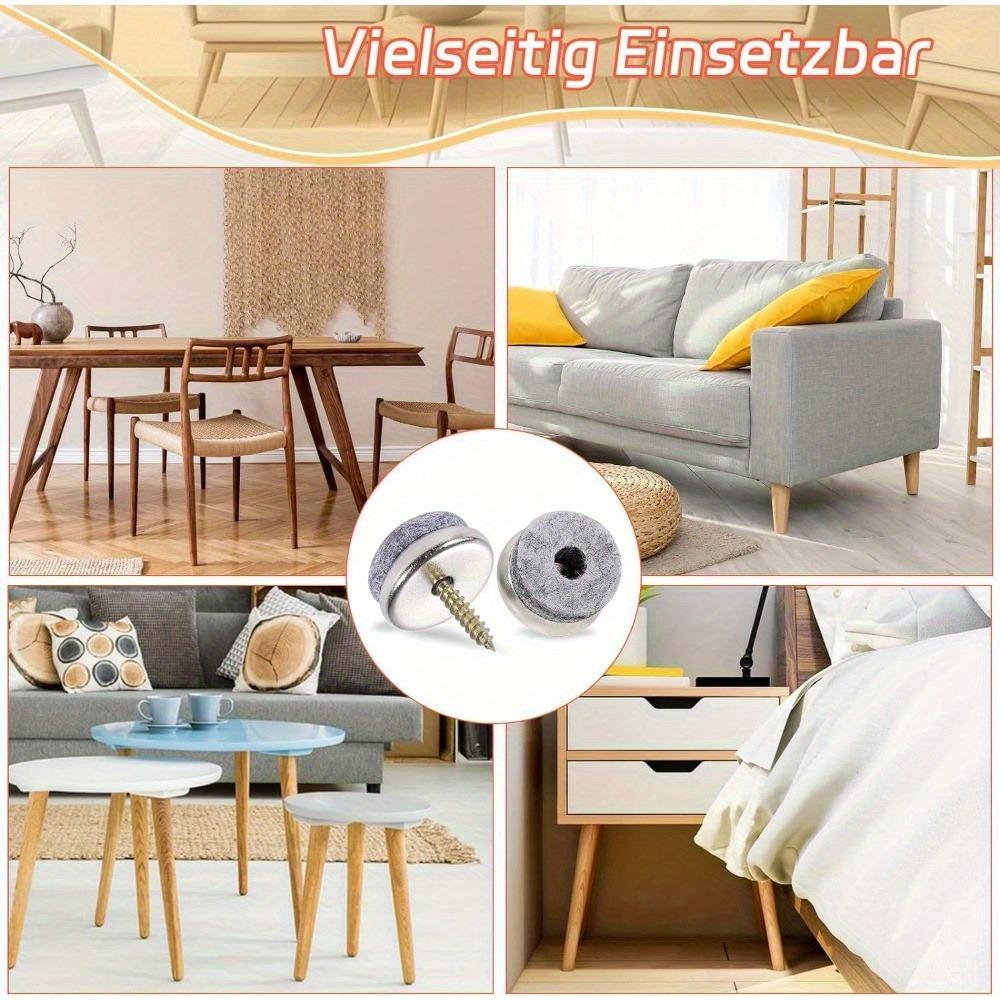 Non-Slip Felt Floor Protection Pads for Furniture - Silent, Wear-Resistant Round Mats