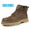 Men's Boots Warm Plush Fur Winter Shoes Man Suede Leather High Top Outdoor Fashion Sneakers Male Motorcycle Boots New Snow Shoes